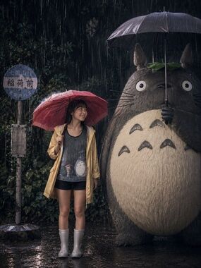 Studio Ghibli My Neighbor Totoro Rain Scene Tank Top – Size Large ☔️